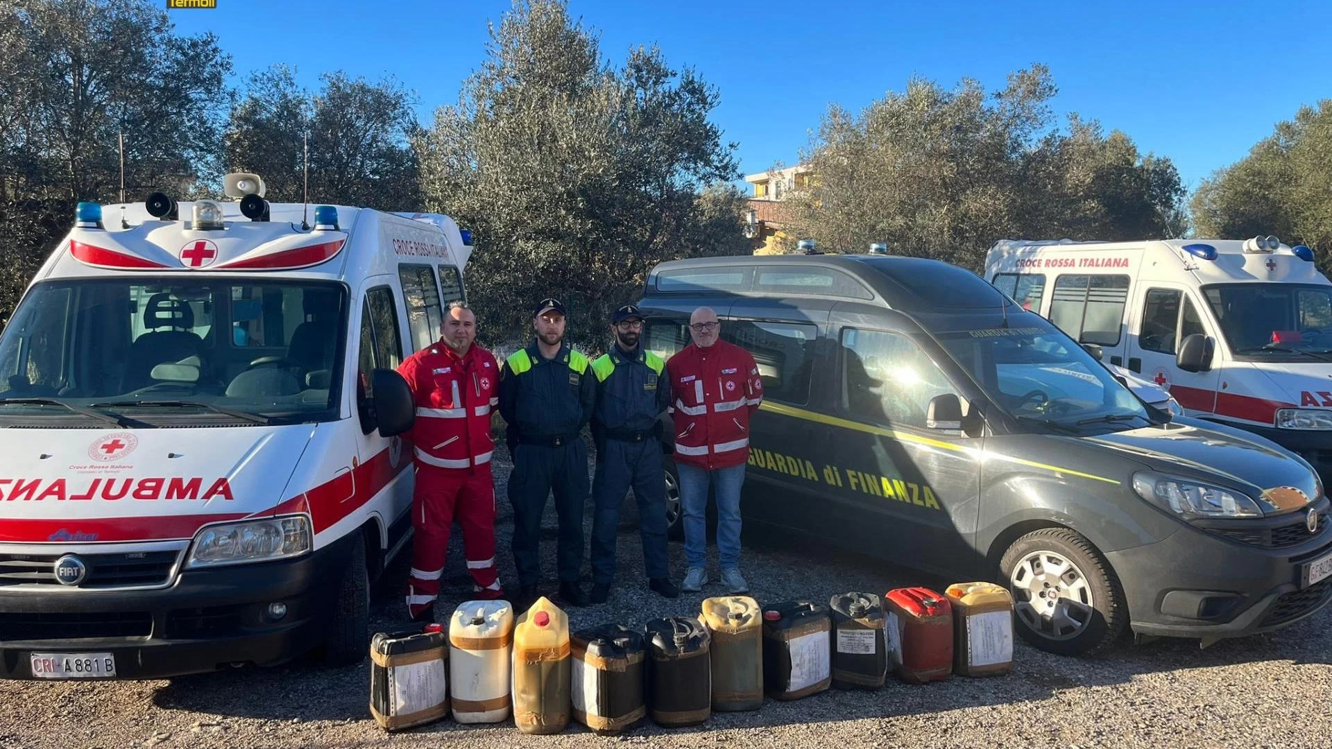Gdf Roan Termoli:donati alla Croce Rossa Italiana oltre 200 litri di gasolio agevolato sottoposto a sequestro.